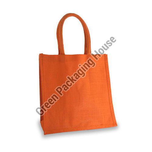 Orange Jute Bags, for Good Quality, Closure Type : Zip