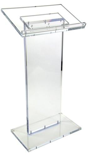 Acrylic Simple Podium, Color : White