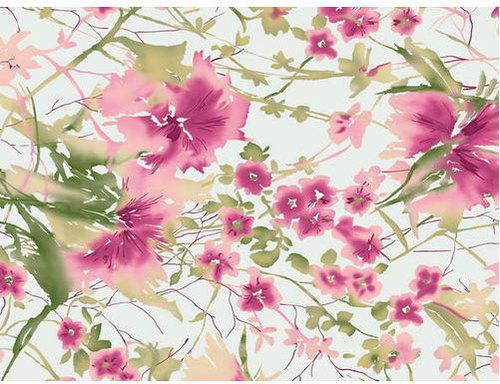 Vinyl Flora Wall Paper, for Home, Hotels, Pattern : Printed