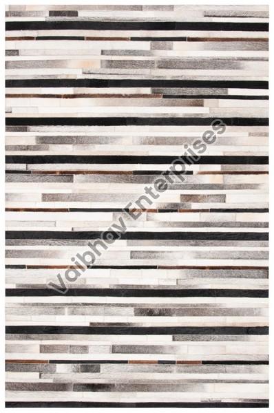 Rectangular VELC-16 Leather Carpet, for Attractive Designs, Pattern : Printed