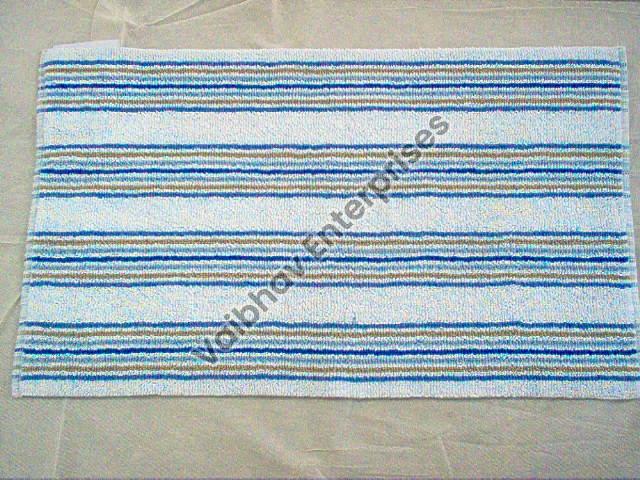Printed Cotton Woven Bath Rug, Size : 3x4feet, 4x5feet