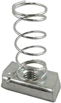 Mild Steel Long Spring Nut, Color : Silver