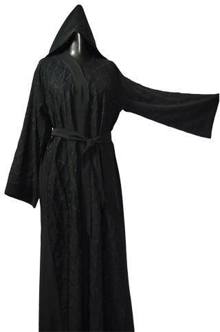 Lycra Fancy Burqa, Color : Black