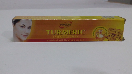 Cardboard Turmeric Cream Packaging Box, Shape : Rectangle
