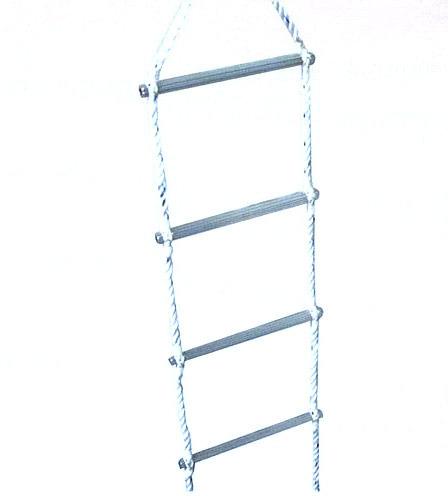 Aluminum Rung Ladder, Color : White