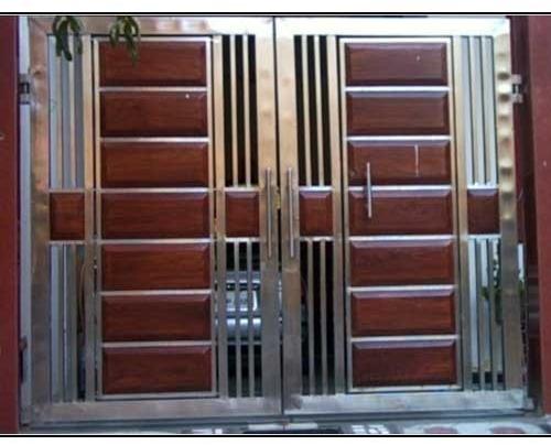 Stainless Steel Wooden Gate