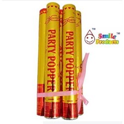 Cylindrical Party Popper, Color : Golden