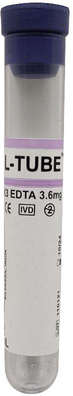 Round K3 EDTA Non Vacuum Single Cap, for Filling Blood, Size : 5ml, 6ml