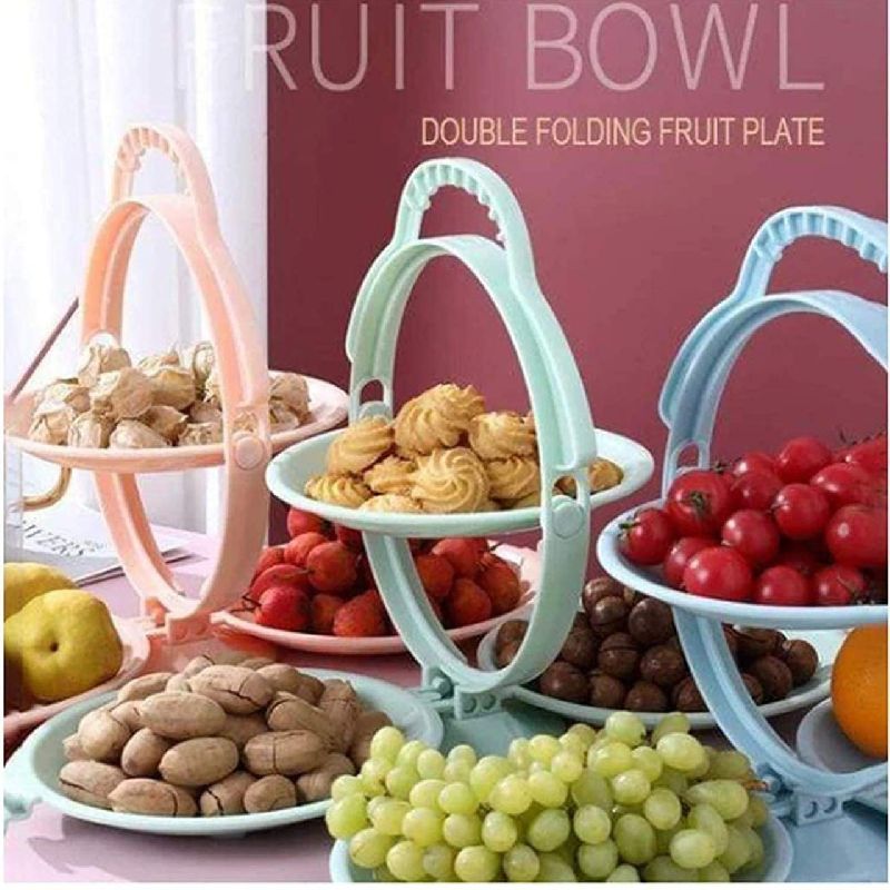 Round Foldable Fruit Plate Candy Dish, Feature : Long Life, Light Weight