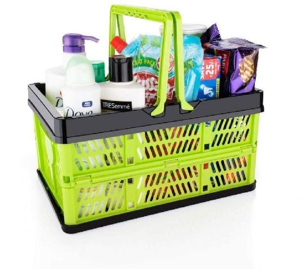 Rectangle Plastic Multipurpose Foldable Basket, Feature : Easy To Carry, Superior Finish