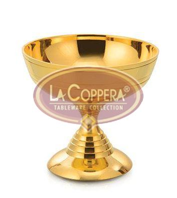 Round Polished Brass Ice Cream Cup, for Gifting, Style : Modern