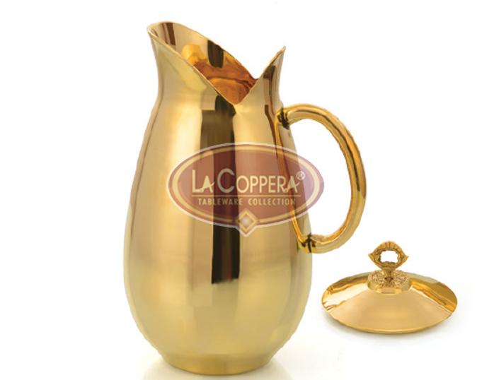 Brass Water Pitcher with Lid, Capacity : 1600ml