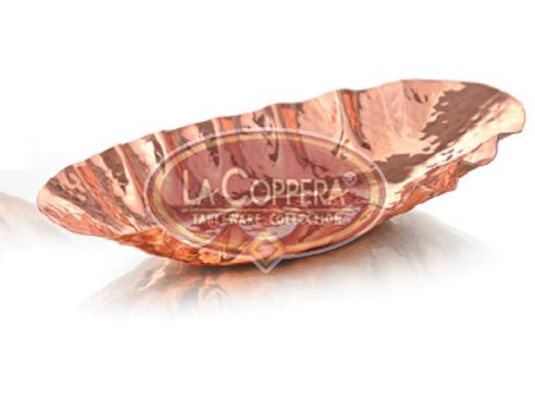  Copper Oval Display Platter, Pattern : Hammered
