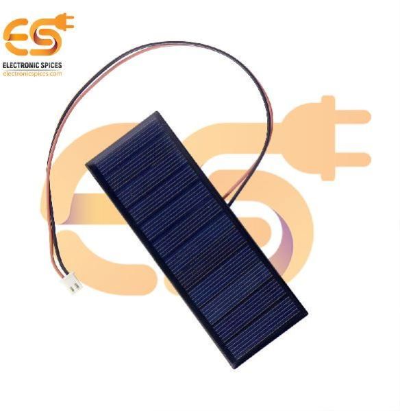 110mm X 40mm 6V 70mAh Rectangle Shape Polycrystalline Mini Epoxy Solar Panels With Wires