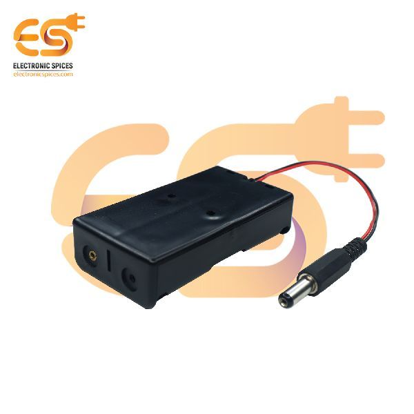 18650 3.7V 2 Battery Holder Hard Plastic Case With 3.5mm pin1 (3.7V X 2 Battery = 7.4Volt)