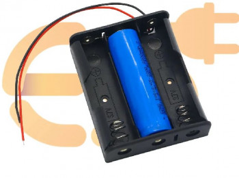 18650 3.7V 3 battery holder hard plastic case with wire pack of 1 (3.7V x 3  battery = 11.1Volt) at Rs 31.20 / piece in delhi