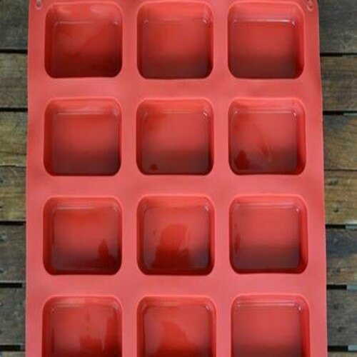 Square Shape Silicone Soap Mould, Color : Yellow, Red, White
