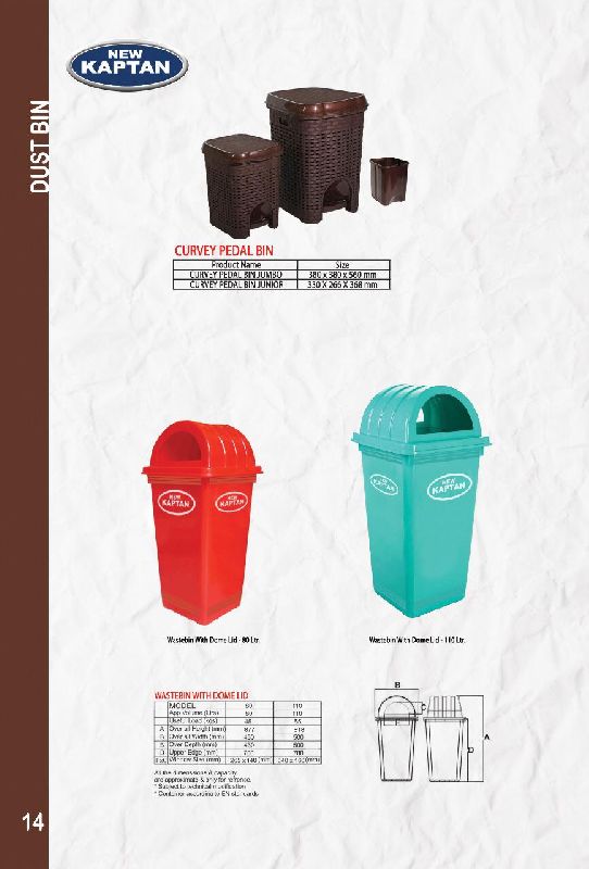 Square.Rectangular HDPE Plastic Dustbins, for Outdoor Trash, Feature : Eco-Friendly