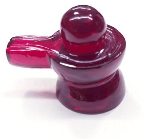 Synthetic Ruby Shivling, Color : Red