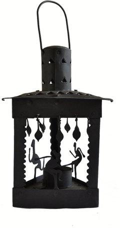 Brass Hanging Lantern, Color : Black