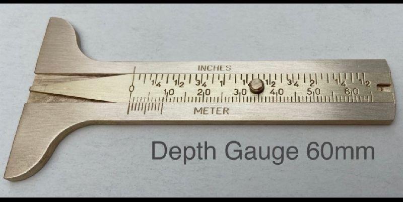 Brass depth gauge 60mm