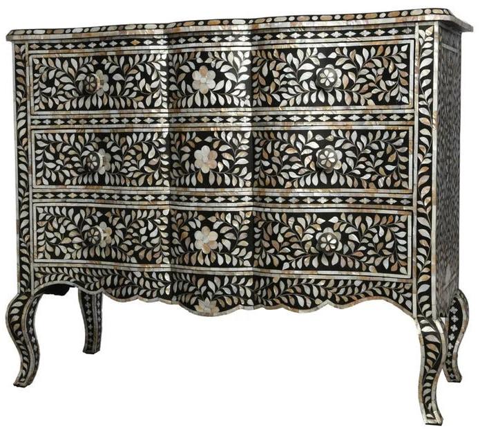 Beautiful Bone Inlay Chest Drawers, for Home, Industries, Office