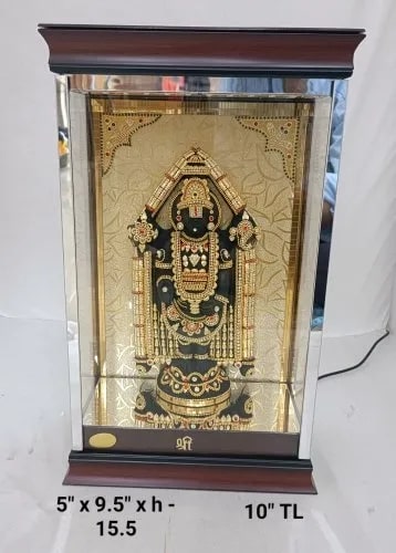 10 Inch Gold Plated Tirupati Balaji Idol