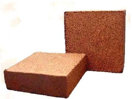 Rectangular Low EC Coco Peat Block, Color : Brown