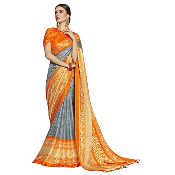 Unstitched Linen Jute Silk Saree, for Anti-Wrinkle, Shrink-Resistant, Age Group : Adults