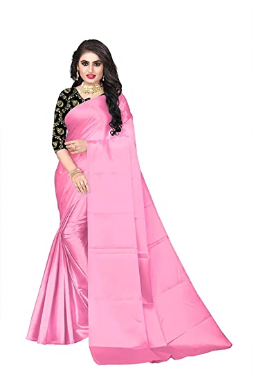 Satin Silk Saree, for Easy Wash, Anti-Wrinkle, Age Group : Adults