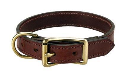 Stainless Steel Leather Dog Collar Belt, for Animals Use, Pattern : Plain
