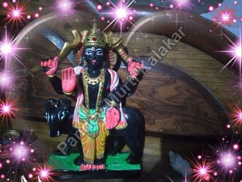 Marble Shani Dev Statue, Color : Painted