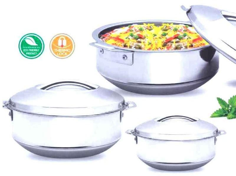 My Style Polished Classic Stainless Steel Casserole, Size : Standard