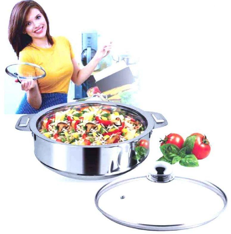 My Style Polished Glossy Stainless Steel Casserole, Size : Standard