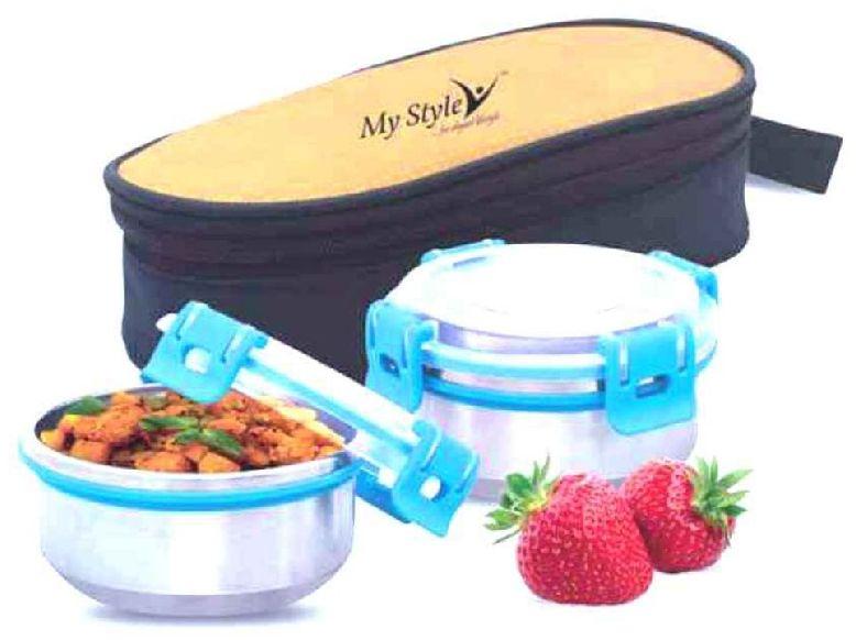 Milano 2 Pcs Stainless Steel Lunch Box