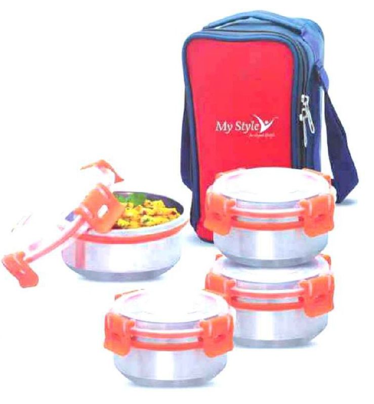 Milano 4 Pcs Stainless Steel Lunch Box