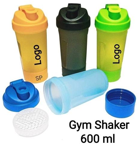 Plastic Shaker Bottle with Cup, Size : Standard