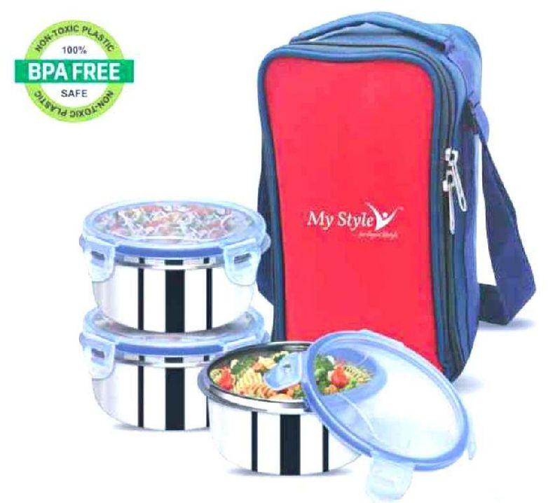 Polo 3 Pcs Stainless Steel Lunch Box