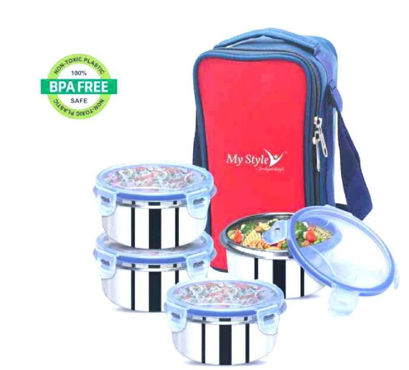 Polo 4 Pcs Stainless Steel Lunch Box