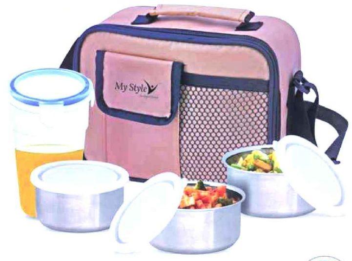 Round Polished Tiffiny Stainless Steel Tiffin, for Food Packing