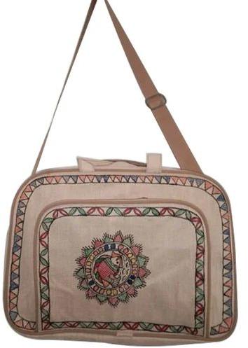 Printed Jute Laptop Bag