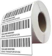 Taffeta Polyester Printed Barcode Label, Color : White