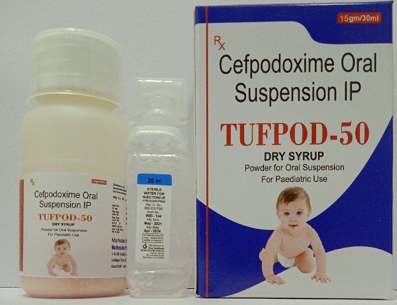 Cefpodoxime Oral Suspension IP, for Pharmaceuticals, Clinical, Hospital, Form : Syrup