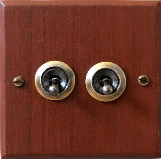 Wooden Plate Flush Switch