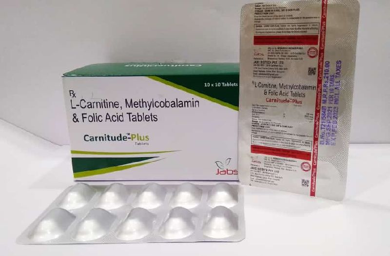 L-carnitine methylcobalamin folic acid tablets, Packaging Type : Alu-Alu