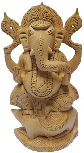 Wooden God Ganesh Murti