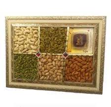 Square dry fruit gift box, Color : Golden