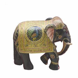 Wooden Elephant Statue, for Home Decoration, Packaging Type : Box