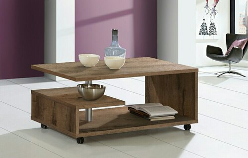 Rectangular Wooden Designer Center Table, Color : Brown