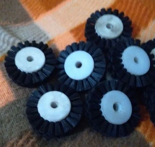 Offset Printing Machine Nylon Brush Wheel, Color : Black